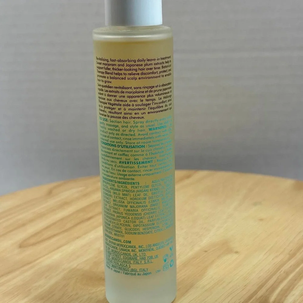 Moroccanoil Revitalizing Scalp Tonic Leave-In Spray Thinning Hair 3.4 oz 100ml